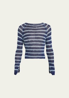 Marni Brushed Stripe Cropped Sweater