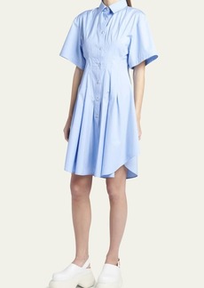 Marni Button-Front Shirtdress with Tailored Waist