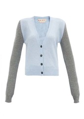 Marni Colour-block cashmere-blend cardigan