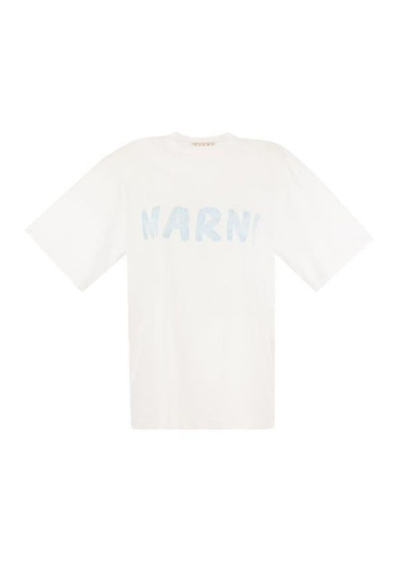 MARNI Cotton jersey T-shirt with Marni print