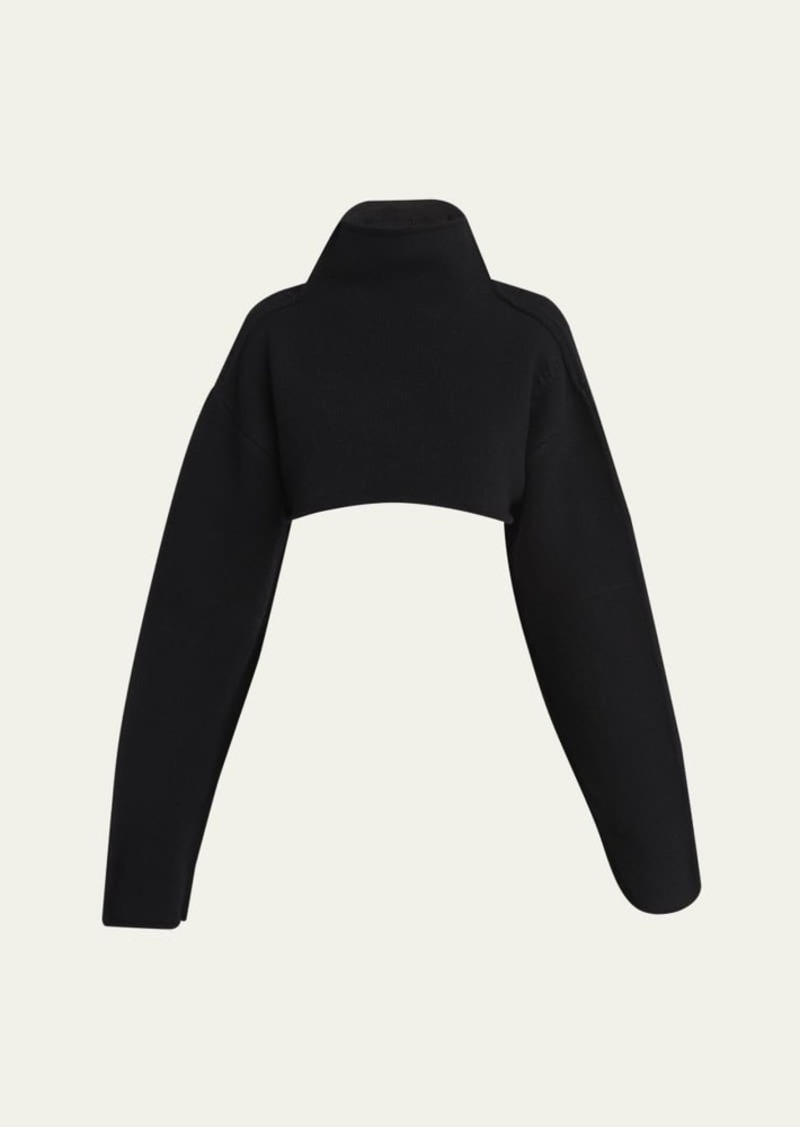 Marni Cropped Wool Turtleneck Sweater