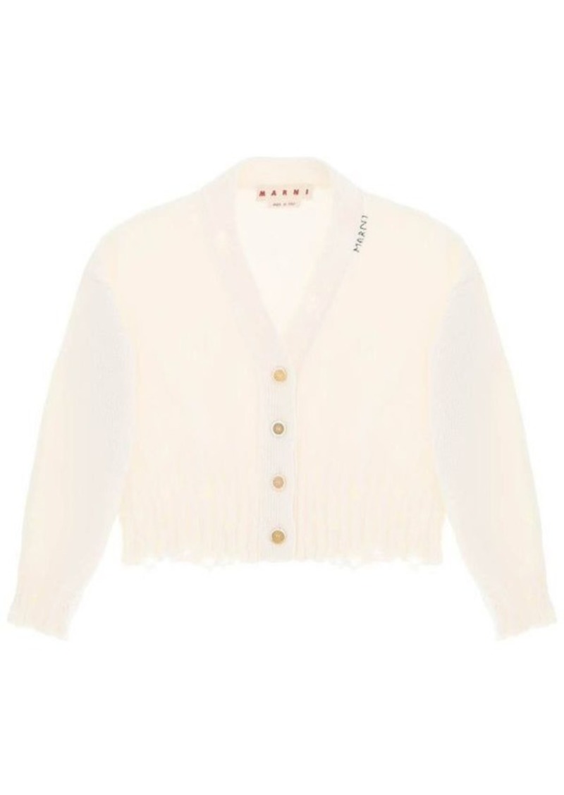 Marni destroyed-effect cropped cardigan