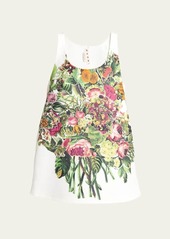 Marni Floral Print Button Back Mini Dress