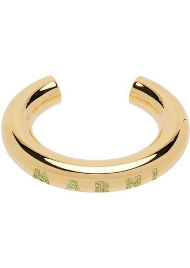 Marni Gold Pavé Logo Bracelet