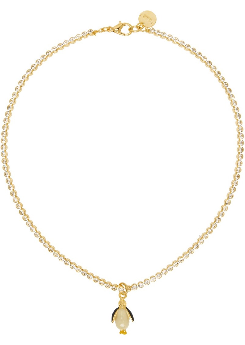 Marni Gold Penguin Charm Necklace