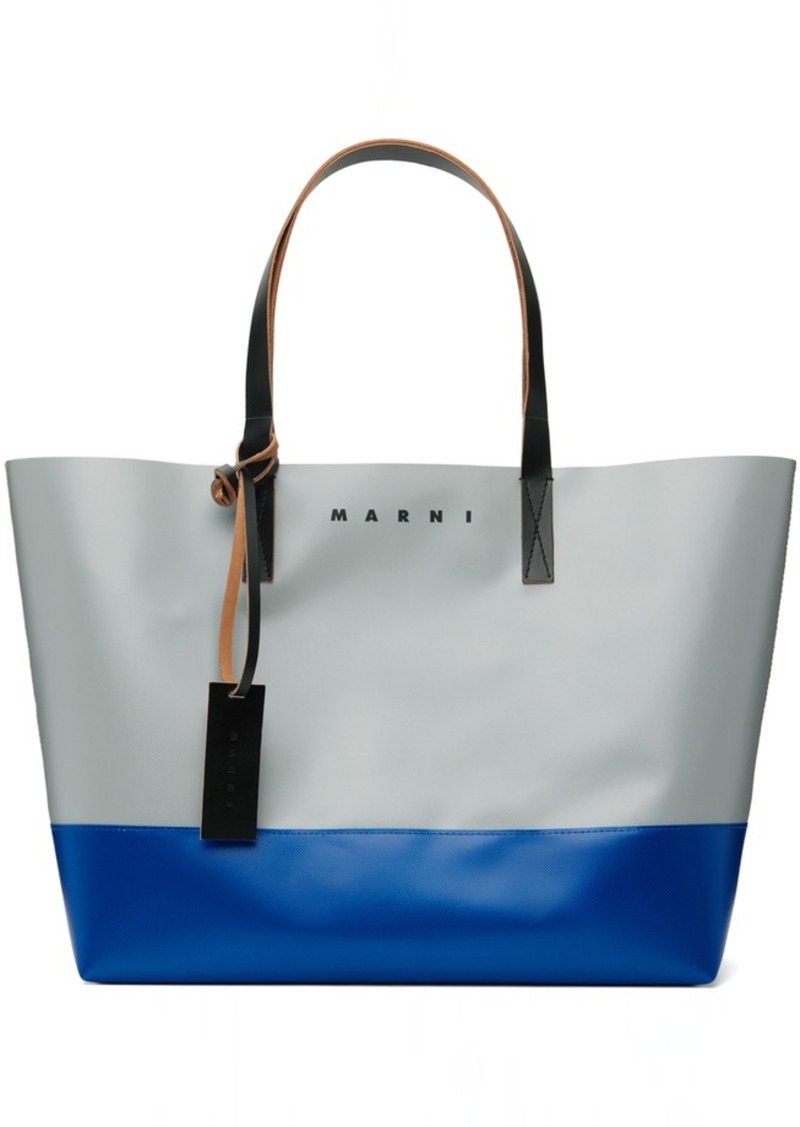 Marni Gray & Blue Tribeca East West Tote
