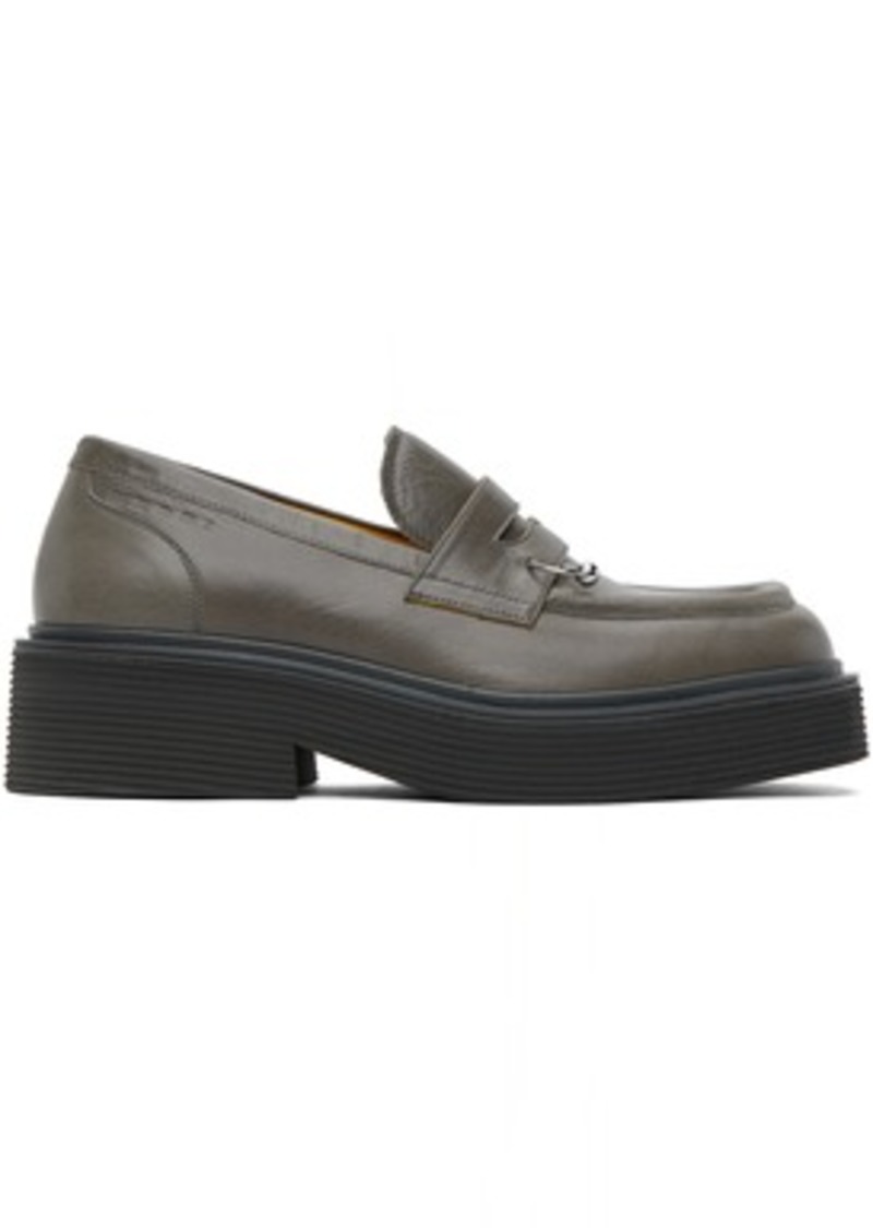 Marni Gray Piercing Loafers