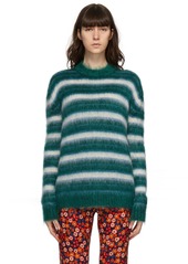 Marni Green & Blue Mohair Striped Sweater