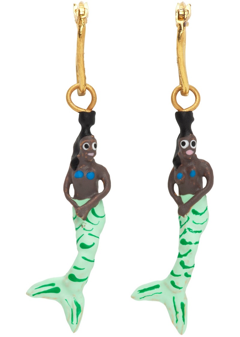 Marni Green & Brown Siren Earrings