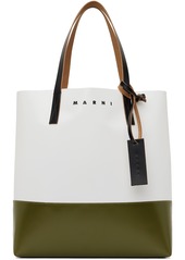 Marni Green & White Shopping Tote