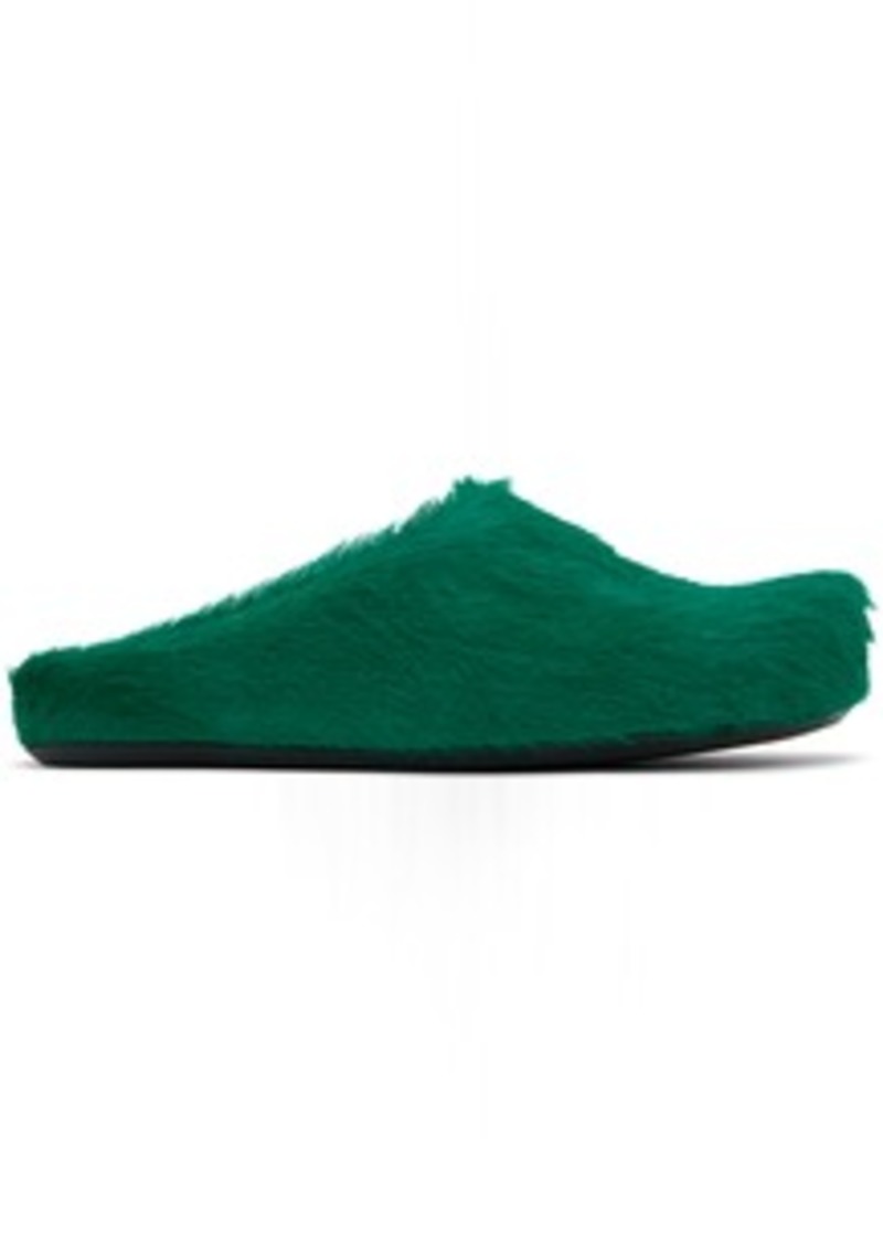 Marni Green Fussbett Sabot Slip-on Loafers