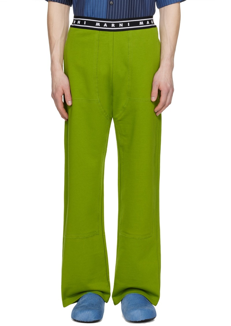 Marni Green Three-Pocket Sweatpants