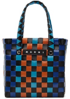 Marni Kids Blue & Orange Micro Basket Tote