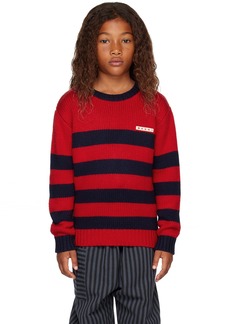 Marni Kids Navy & Red Striped Sweater