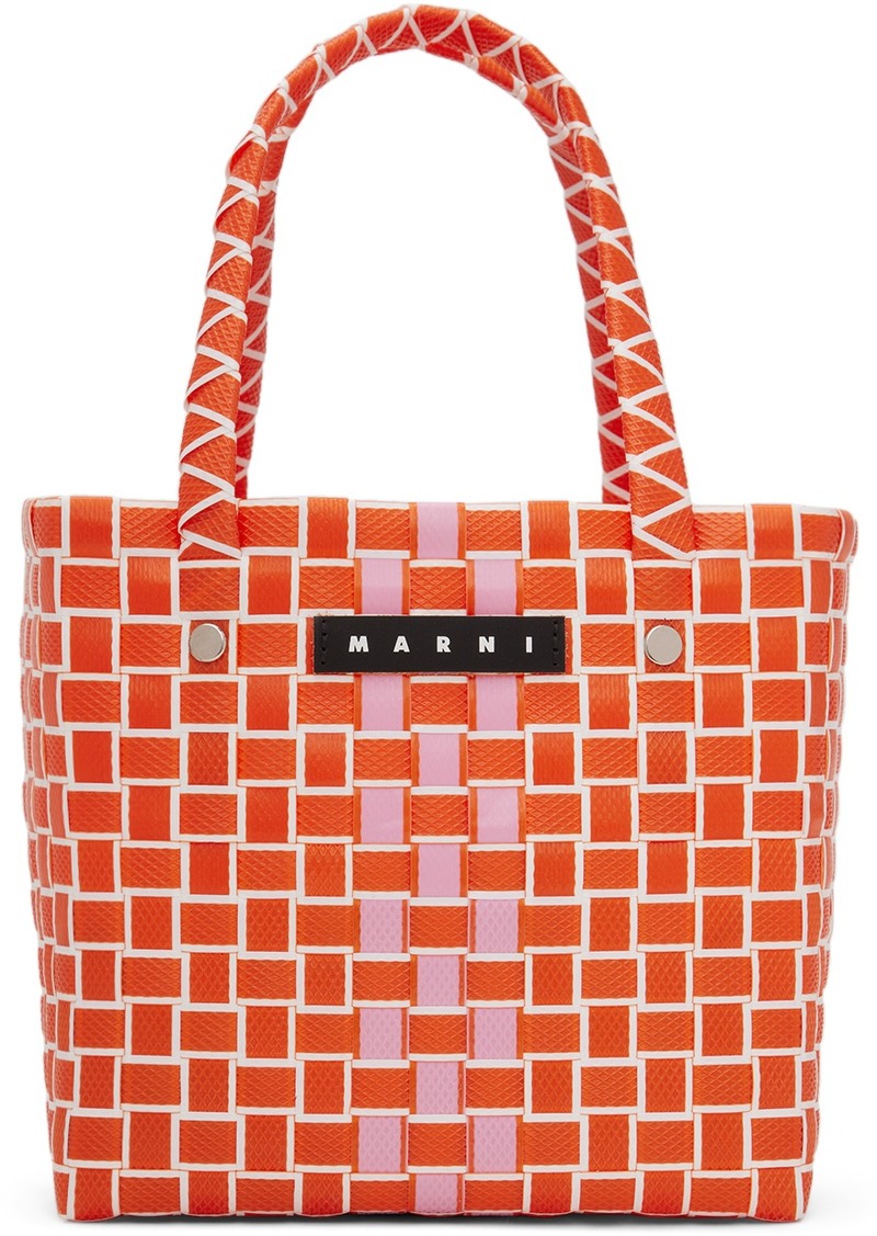 Marni Kids Orange Box Basket Bag