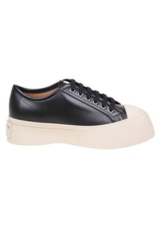 MARNI LEATHER LACE-UP SNEAKERS
