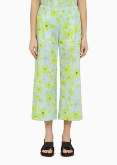 Marni Light blue/green cropped trousers