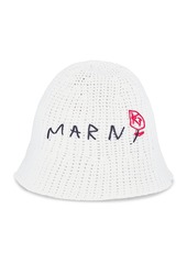 Marni Logo Crochet Bucket Hat