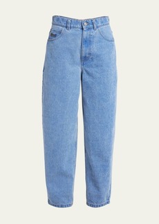 Marni Low Slung Curved-Leg Ankle Denim Carrot Trousers