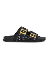 Marni Men's Embroidered Slip On Slide Sandals
