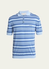 Marni Men's Mixed Stripe Polo Shirt