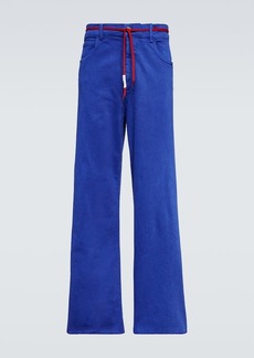 Marni Mid-rise straight cotton-blend pants