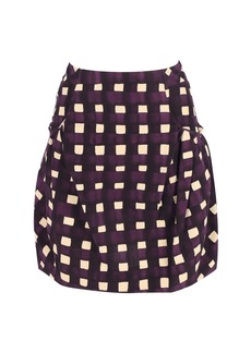 Marni Mini Printed Skirt in Purple Cotton