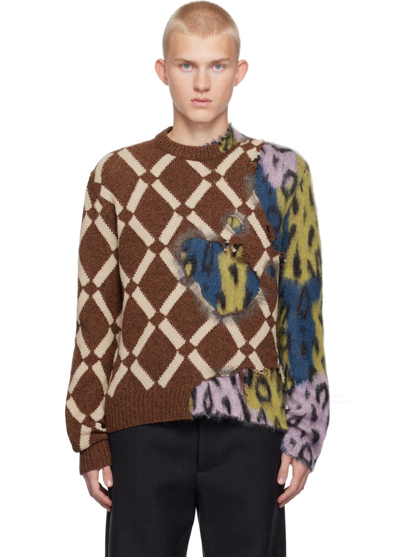 Marni Multicolor Argyle Two-In-One Sweater