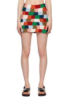 Marni Multicolor No Vacancy Inn Edition Colorblock Miniskirt