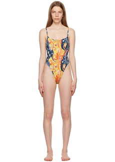 Marni Multicolor No Vacancy Inn Edition Printed One-Piece Swimsuit