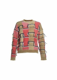 MARNI Multicolour mohair blend pullover with inlaid pattern Marni