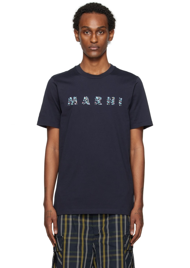 Marni Navy Crewneck T-Shirt