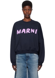 Marni Navy Printed Sweatshirt