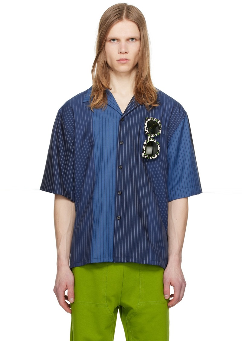 Marni Navy Striped Shirt