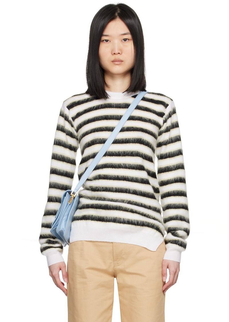 Marni Off-White & Black Striped Sweater