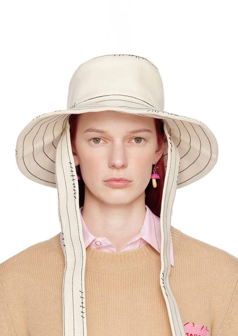 Marni Off-White Bio Denim Bucket Hat