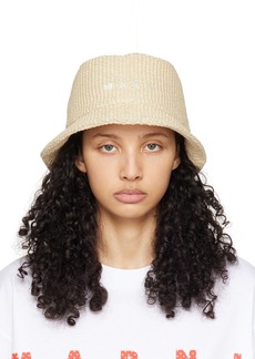 Marni Off-White Embroidered Bucket Hat