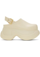 Marni Off-White Sabot Buckle Chunky Loafers