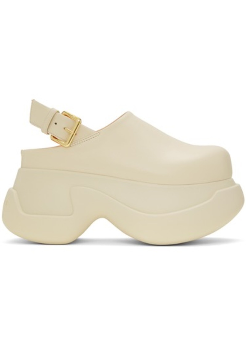 Marni Off-White Sabot Buckle Chunky Loafers