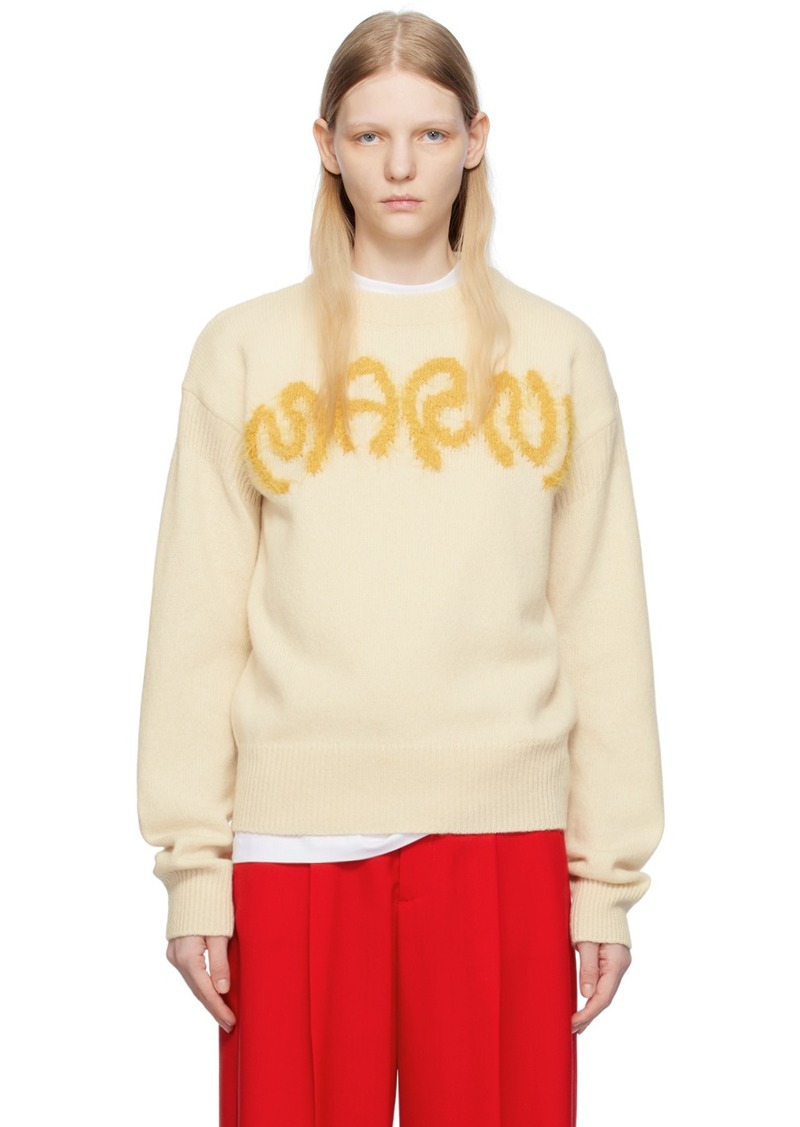 Marni Off-White Shag Sweater