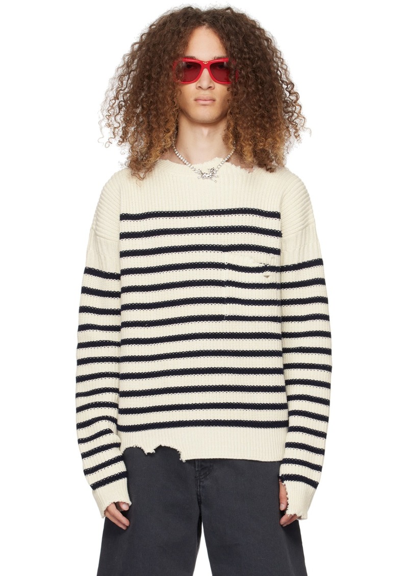 Marni Off-White Striped Sweater