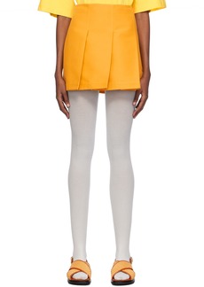Marni Orange Pleated Miniskirt