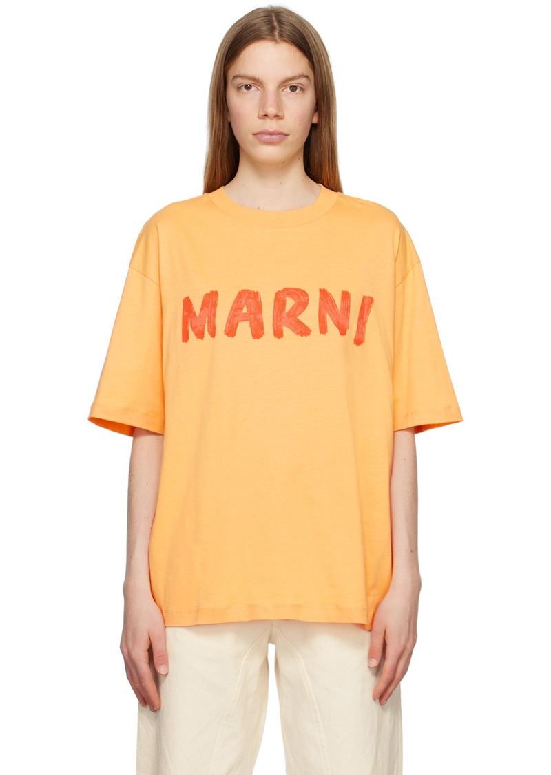 Marni Orange Printed T-Shirt