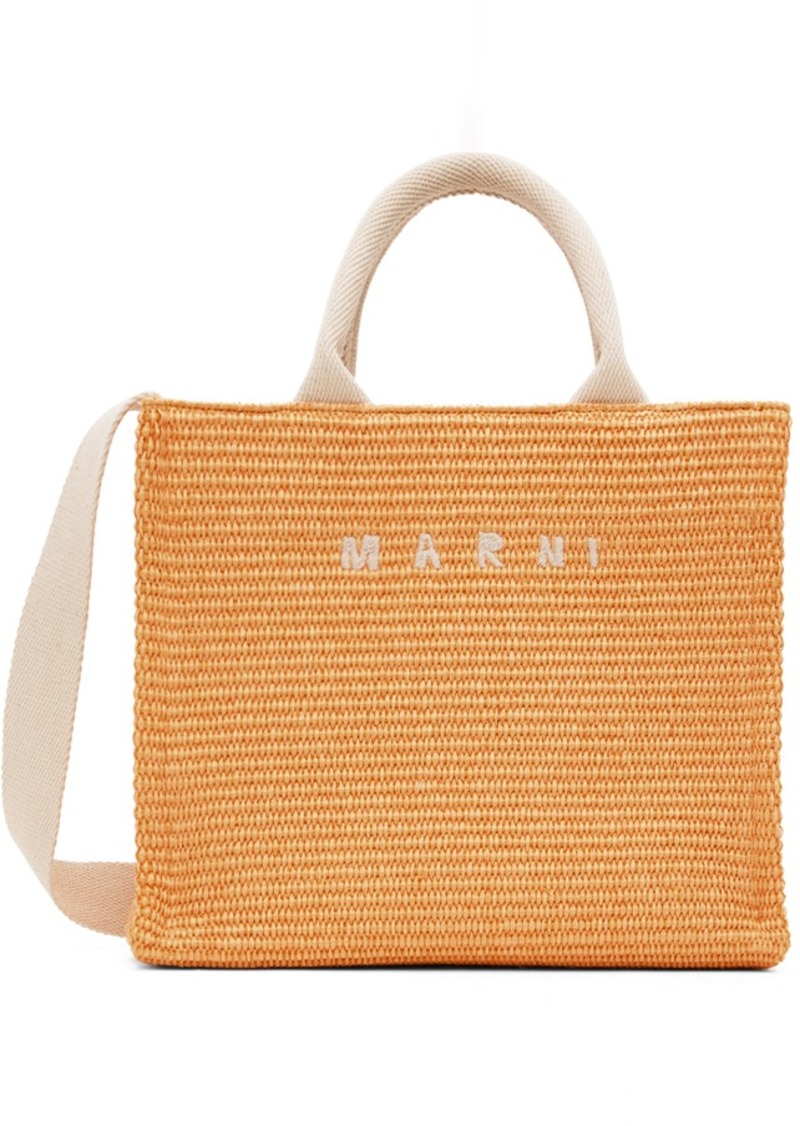 Marni Orange Small East West Tote