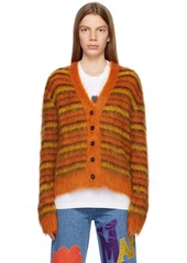 Marni Orange Striped Cardigan