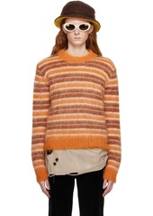 Marni Orange Striped Sweater