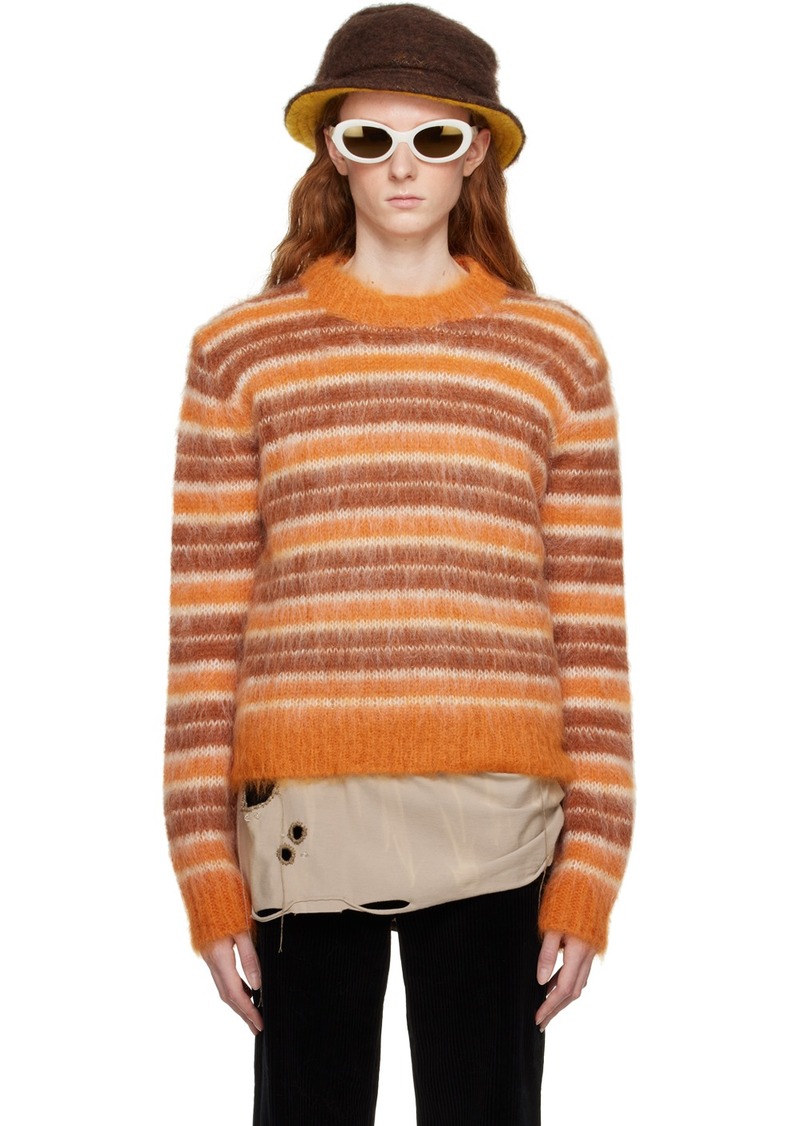 Marni Orange Striped Sweater