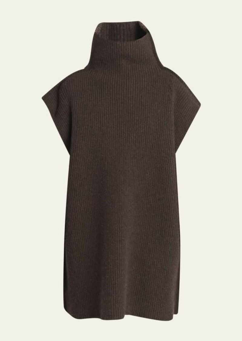 Marni Oversized Ribbed Wool Turtleneck Sweater