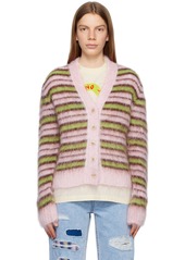 Marni Pink & Green Striped Cardigan