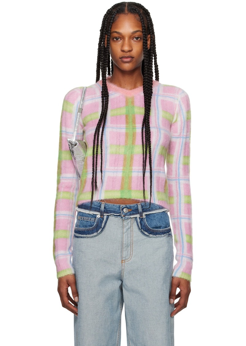 Marni Pink Checked Sweater